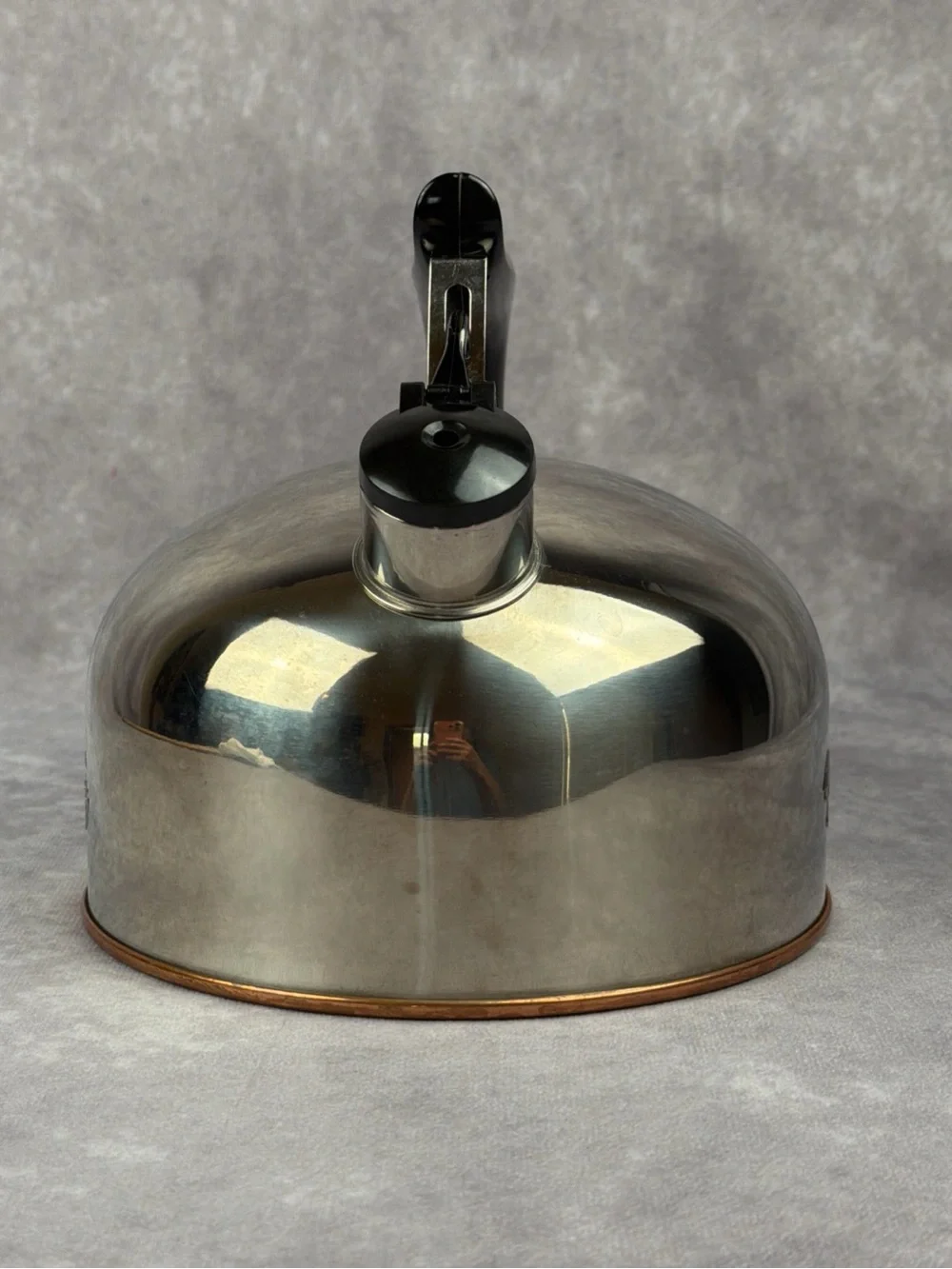 VTG Revere Ware 2 Qt Whistling Tea Kettle Copper Bottom Korea I 94-C Tested